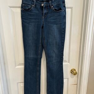 Seven7 Dark Blue Curvy Bootcut Jeans